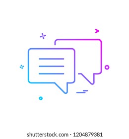 text chat bubble icon vector design