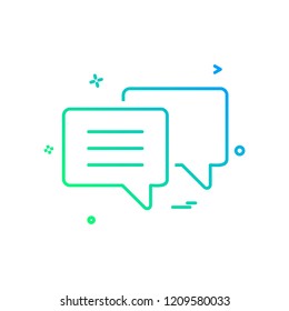 text chat bubble icon vector design