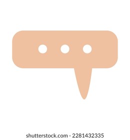 Text chat bubble with speech dots. Abstract speech cloud. Vector stock illustration isolated on white background