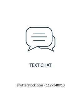 text chat concept line icon. Simple element illustration. text chat concept outline symbol design from Message set. Can be used for web and mobile UI/UX