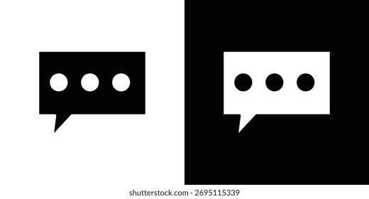 Concepto de icono de chat de texto. icono de silueta.