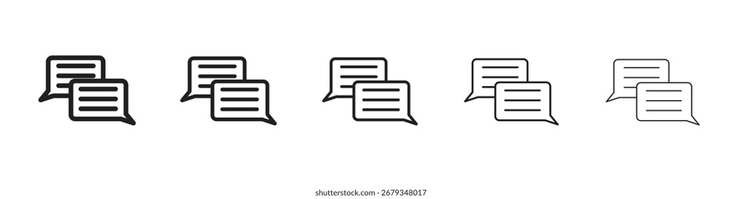 Text chat icon design symbol collection for graphic design. EPS 10
