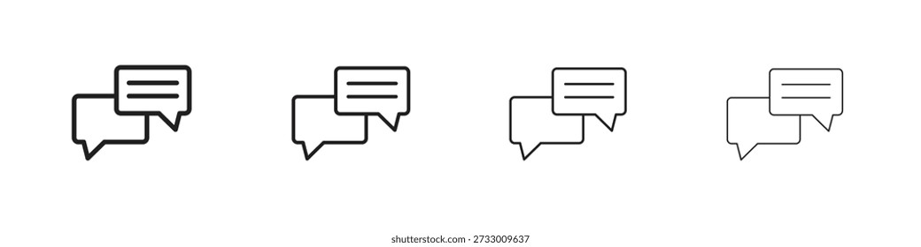 Plantilla de diseño de icono de chat de texto para Web y elemento de interfaz de usuario móvil