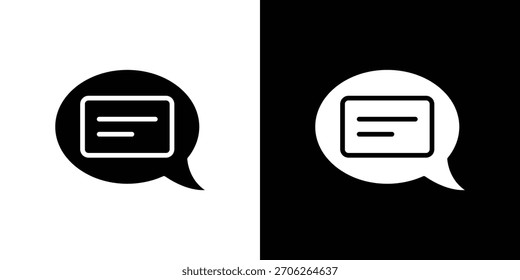 Text Chat Symbol Illustration doodle. Flache Illustration, Vektorsatz