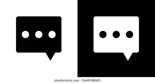 Ilustración del icono del chat de texto en estilo plano. color de la Plantilla del icono editable.