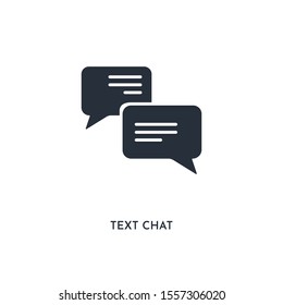 text chat icon. simple element illustration. isolated trendy filled text chat icon on white background. can be used for web, mobile, ui.