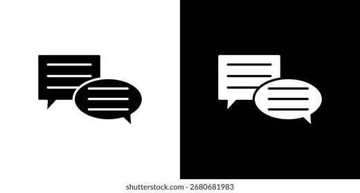Símbolo de ícone de bate-papo de texto. design simples editável.