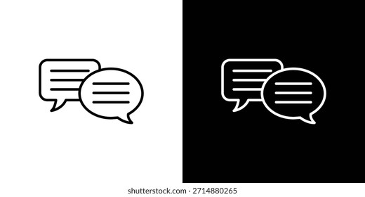 Text chat icon in trendy stroke liner style. Set of Website icon vector.