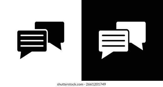 Icono de chat de texto Ilustraciones de Clipart de Vector en estilo plano