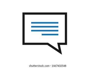 Text chat or messaging icon vector 
