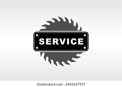 text circular saw emblem logo
