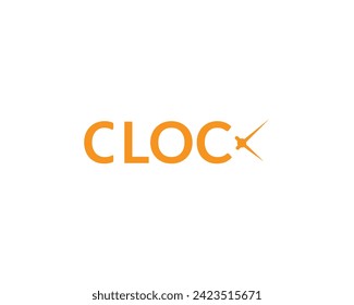 Text clock logo vector illustration, creative latter   K  clock logo.