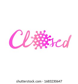 Text closed with icon of Novel Coronavirus (2019-nCoV-2). Virus Covid
