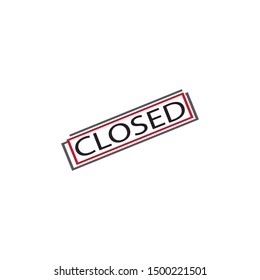 TEXT CLOSED VECTOR TEMPLATE ICON