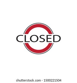 TEXT CLOSED VECTOR TEMPLATE ICON