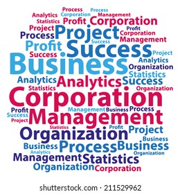 Text cloud. Business wordcloud. Typography concept. Vector illustration.