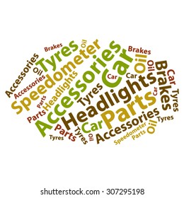 Text cloud. Car word cloud. Typography concept. Vector illustration.