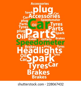 Text cloud. Car wordcloud. Typography concept. Vector illustration.