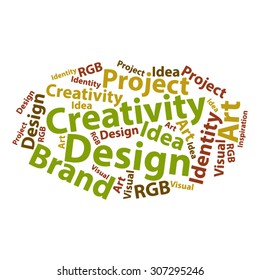 Text cloud. Design word cloud. Tag concept. Vector illustration.