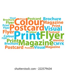 Text cloud. Design wordcloud. Tag concept. Vector illustration.