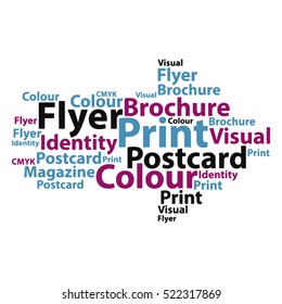 Text cloud. Design wordcloud. Tag concept. Vector illustration.