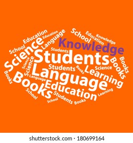 Text cloud. Education word cloud. Typography concept. Vector illustration.