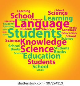Text cloud. Education word cloud. Typography concept. Vector illustration.