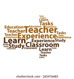 Text cloud. Education wordcloud. Typography concept. Vector illustration.