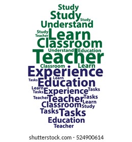 Text cloud. Education wordcloud. Typography concept. Vector illustration.