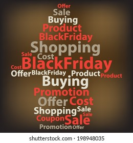 Text cloud. Sale wordcloud. Typography concept. Vector illustration.