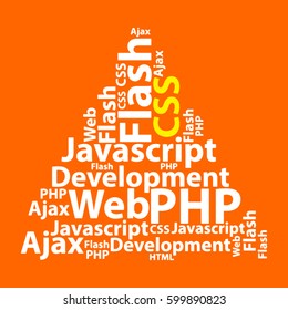 Text cloud. Seo word cloud. Typography concept. Vector illustration.