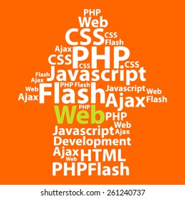 Text cloud. Seo wordcloud. Typography concept. Vector illustration.