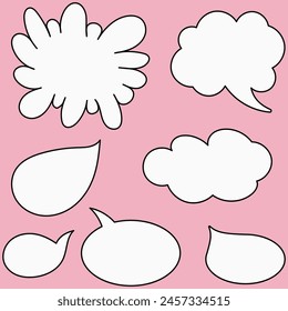Text clouds for comics. Vector illustration