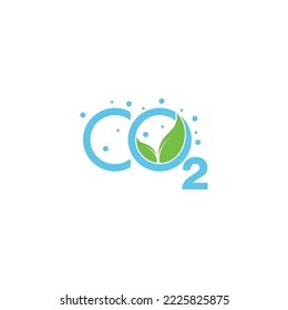 text co2 aqua scape blue water plant symbol logo vector