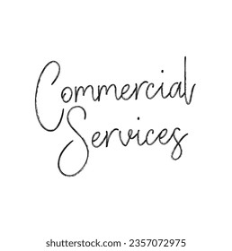 text Commercial Services, vector illustration