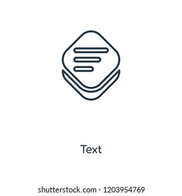 Text concept line icon. Linear Text concept outline symbol design. This simple element illustration can be used for web and mobile UI/UX.