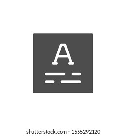 Text content symbol icon or copywriting symbol