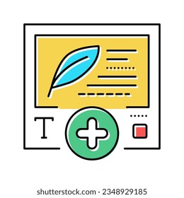 vector de icono de color ugc de contenido de texto. signo ugc de contenido de texto. ilustración de símbolo aislado