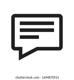 diseño vectorial de icono de conversación de texto  