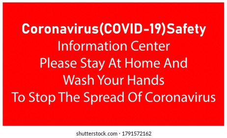 The text of the Coronavirus(Covid-19)  stay home stay safe