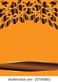 Text cover template with abstract lace ornament