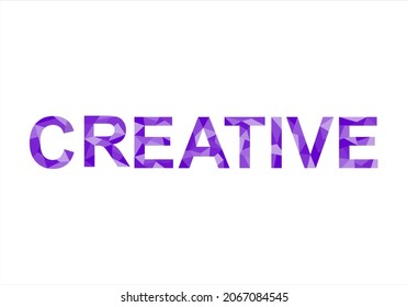 Text creative on purple mosaic