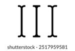Text Cursor, Black Isolated Silhouette