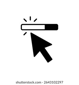 Text Cursor with Blinking Bar Icon Representing Typing and Editing