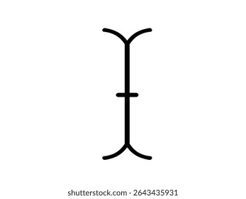 Text cursor icon isolated on white background.