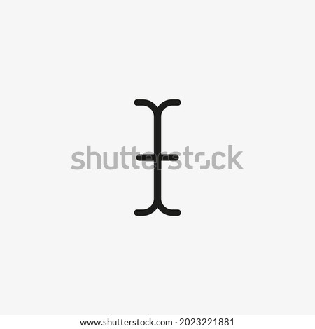 Text cursor icon in line design style. Text editor button symbol for UI design.