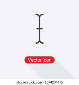Text Cursor Navigation Icon, Text Selection Tool Icon Vector Illustration Eps10