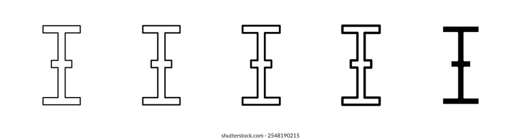 text cursor Simple thin line logo set
