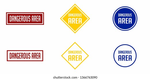 Text of Dangerous Area, Sticker Concept