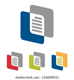 Text Data File Paper Icon Symbol Logo Template